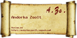 Andorka Zsolt névjegykártya